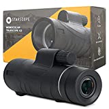 STARSCOPE 12X50 High Definition Monocular - Waterproof Monocular Telescope for Smartphone with Tripod | Handheld Telescope with BAK4 Prism | Pocket Telescope for Hunting,Bird Watching and Camping