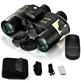 Marine Binoculars 7x50 Waterproof with Compass & Rangefinder, Military Binoculars HD, Fog Proof Sea Ocean Binoculars for Adults, Sailing, Cruising, Boating, Fishing, Bird Watching, Safari