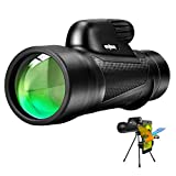 Monocular Telescope - 12X55 High Power Monocular Telescope with Smartphone Holder, BAK4 Prism & IPX7 Waterproof Monocular for Adults Kids Bird Watching Hunting Camping Hiking Traveling