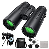 UsoGood 12X50 Binoculars for Adults with Tripod, Waterproof Compact Binoculars for Bird Watching, Hiking, Traveling, Hunting and Sports Events, Smart Phone Adaptor for Photography